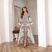 Verve 2406 Kaftan High-Density Rhinestone Beaded Printed Muslim Women's Robe Elegant Dress_ecoleips.com
