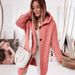 Women’s Clothing new hooded sweater with hood collar, elegant commuting loose cardigan, women's sweater, large size, women's clothing_ecoleips.com