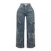 2024 Cross-Border Jeans Autumn Winter New Star Tassel Frayed Loose Straight Casual Long Pants For Women_ecoleips.com