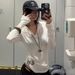 Summer New Pure Desire Style Hot Girl Hooded Long Sleeve T-Shirt Slim Fit Thin Sunscreen Cover-Up Casual Chic Top For_ecoleips.com
