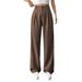 Women's Clothing Commuter Drape Slim Spring And Summer High Waist Wide Leg Pants Versatile Casual Suit Pants Trousers_ecoleips.com