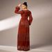 European And American High End Long Sleeved Temperament V Neck Sexy Long Sequined Banquet Evening Dress Bridesmaid Dress Dress For Women_ecoleips.com