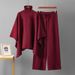 K Female Dress With A Shawl Coat And Wide-leg Pants, A Two-piece Set With A High-end And Luxurious Fashion Style For Ladies_ecoleips.com