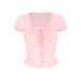 AD231 New 2025 Summer Girl's Style Fresh And Sweet Pullover Square Neck Slim-Fit Women's T-Shirt Agent Recruitment_ecoleips.com
