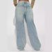 Jeans Autumn And Winter New Vintage Split Loose Wide-leg Flared Jeans For Women, Casual Drapey Floor-length Pants_ecoleips.com