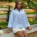 Women’s Relaxed Fit Striped Shirt With Lapel Collar Fall Trendy Oversized Blouse, Stylish & Versatile_ecoleips.com