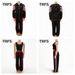 Women's plus Size 3 Piece Sportswear Set Zip up Hoodie Vest And Pants Casual Athletic Outfit Color Block Design_ecoleips.com