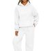 Aria Basics Aria Basics New European American Autumn/Winter Women's 2-Piece Casual Hoodie Sportswear Sweatshirt And Sweatpants Set_ecoleips.com
