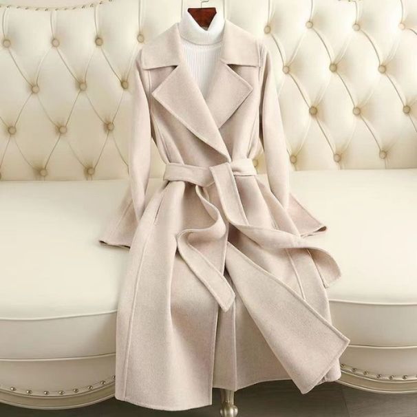 Women's Clothing 2024 Fashion Double Faced Woolen Coat Women's Slim Mid Length 2024 Autumn And Winter New Style_ecoleips.com