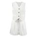 Women's Clothing Spring And Summer Cotton And Linen New Sleeveless Vest Vest Suit Fashion Solid Color Two Piece Suit For Women_ecoleips.com