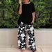 Women's Summer Fashion Casual Loose Printed Set T-Shirt And Pants Two Piece_ecoleips.com
