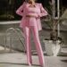 Women's Three Piece Suit Set European And American Style Cross Border Trade Autumn Lapel Tube Top High Waist Straight Lead Pants_ecoleips.com