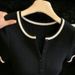 Women's Color Blocked Half Button V Neck Short Sleeved Knit T Shirt Slim Fit Fashionable Top For Summer_ecoleips.com