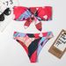 Aria Basics 2026 New Printed Tie-Dye Sexy Strapss Bikini Swimwear For Women, Slim Fit Two-Piece Set, European And American Hot_ecoleips.com