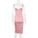 Women's Clothing Slim Fit Spaghetti Strap Dress Fishbone Backless Midi Skirt With Slit For Clearance Sale_ecoleips.com