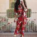 2026 Spring New Collection: Cross-Border European And American Fashion Women's Apparel, Stylish Casual V-Neck Printed_ecoleips.com