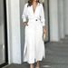 New Solid Color Dress Coat Long Sleeve Temperament Shirt Women's Clothing Lazy Wind Small Woman_ecoleips.com