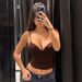 Women's Slim Fit Camisole Top European American Style Sexy Deep V Neck Solid Color Summer New 2026_ecoleips.com