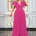 C8452 In Stock 2024 Summer New Foreign Trade Plus Size Women's Mesh Patchwork Ruched Cross-Border Jumpsuit_ecoleips.com