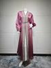 Women's Clothing Puff Sleeve Cardigan Dubai Elegant Long Skirt Middle East Robe Hot Diamond Three Piece Set_ecoleips.com