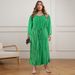Women's Clothing Plus Size Long Sleeved Dress Autumn Open Chest Zipper Clothing_ecoleips.com