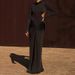 Autumn Long Sleeve Backless Slim Hips Dress Women Fashion Turtleneck Waist Draped Long Dress Spring Solid Hollow Boho Maxi Dress_ecoleips.com