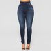 Women's Clothing High Waist Elastic Fashion Slim Hip Jeans Skinny Pants_ecoleips.com