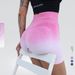 Spot Seamless Hanging Dye Gradient Yoga Fitness Women's High Waist Abdominal Peach Hip Three-point Yoga Sports Shorts_ecoleips.com
