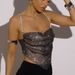 Women's Clothing Girl Rhinestone Fishnet Small Sling Nightclub Sexy Cool Top Female Diamond Chain Small Vest_ecoleips.com
