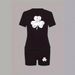 Women's Clothing Printed Personality Casual Two piece Short sleeved Shorts Suit_ecoleips.com