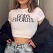 Y2k Street Style Crop Top For Women - Sexy & Slim Fit Short Sleeve T-Shirt With Bold Letter Print_ecoleips.com
