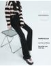 New Spring And Autumn Black Flared Jeans For Women, High Waist Slim Fit Versatile Bell-Bottom Pants, Wholesale From_ecoleips.com
