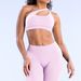 Women's Clothing Seamless High Elastic Matte Nylon Sports Bra Oblique Shoulder Backless Sports Bra Yoga Bra_ecoleips.com