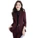 Women's Tailored Suit Set Slim Fit Blazer And Pants Business Classic Colors Poly Viscose Blend S-4XL_ecoleips.com