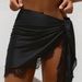 Women's Sexy Lace Strappy Beach Cover up Bikini Swimsuit Skirt European American Style Solid Color New 2026_ecoleips.com