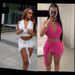New Style Spicy Girl Sleeveless Thin Strap Tassel Women's Top Solid Color Halter Sexy Vest Short Skirt Set_ecoleips.com