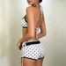 Summer Sexy Bikini Women's Polka Dot Color Block Halter Neck Set Shorts Three Piece Beach Vacation Style_ecoleips.com