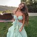 Women Splicing Ruffled Strapless Long Chiffon Fairy Dress Holiday Beach Vacation Floor Length Maxi Dress_ecoleips.com
