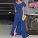 2026 European And American Women's Fashion V-neck Ruffle Irregular Elegant Dress_ecoleips.com