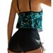 Women's Clothing New Swimsuits For Women With Printed Multi Color Large Lotus Leaf Bra Drawstring Boxer Pants Swimsuits_ecoleips.com