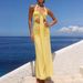 Women's Clothing Summer Long Dress Sexy Tie Neck Halter Neck Hollow Out Long Sleeve Dress For Formal & Casual For Women_ecoleips.com