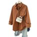 100% Washable Pure Cotton Long-Sleeve Solid Color Shirt For Women, Loose Cardigan Jacket, Foreign Trade In-Stock_ecoleips.com