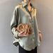 Women's Clothing Fashion Satin Silk Shirt Blouse Women's Shirt_ecoleips.com
