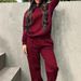 Women's Autumn Winter Hooded Sweatshirt And Straight Leg Pants Set Plus Size Clothing Popular_ecoleips.com
