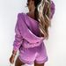 Women's Clothing Casual Summer Hooded Sweatshirt Set Two Pieces Regular Thickness Spring/Autumn_ecoleips.com