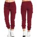 Aria Basics 2024 European And American Cross-Border Work Wear Casual Elastic Waist Drawstring Side Pocket Women's Long_ecoleips.com