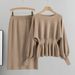 K Two-piece Set With Versatile Socialite Temperament, Lace-edged Sweater And High-waisted Slimming Skirt For Women._ecoleips.com