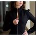 Women's Office Dress Long Sleeve Stand Collar Slim Fit Knit Dress - Spring Workwear Stretch Pencil Dress For Business Casual_ecoleips.com