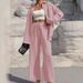 Cross-border Foreign Trade Clothing TK Solid Color Long Cardigan Pants, Fashionable And Elegant New Women's Shirt_ecoleips.com