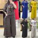 Women's Clothing Fashion Casual Loose Solid Color Cotton And Linen Short Sleeved Shirt Long Pants Two Piece Suit_ecoleips.com
